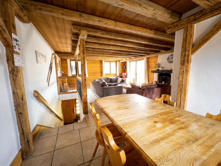 The dining area in our Courchevel Chalet that is used to house students on our Ski Courses